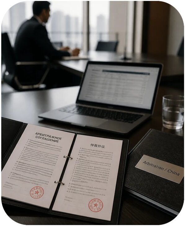Арбитражный спор с китайской компанией от 78293 р. | Фиалан-Кмы